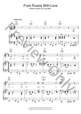 From Russia With Love piano sheet music cover